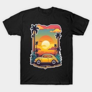 "Sunset Voyage: On the Road to Evening Bliss" T-Shirt